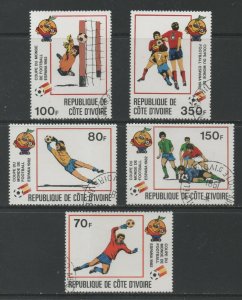 Thematic Stamps Sports - IVORY COAST 1981 FOOTBALL 4v 688/92 used