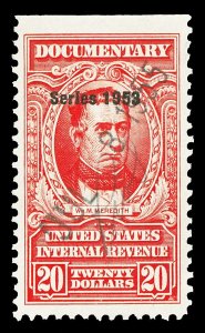 Scott R644 $20.00 1953 Dated Red Revenue Used F-VF Cat $22.50