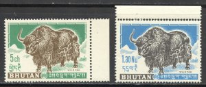 Bhutan Scott 3,7 MNHOG - 1962 Yak - SCV $4.30