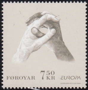 Faroe Islands 2006 MNH Sc #475 7.50k Hands clasped EUROPA