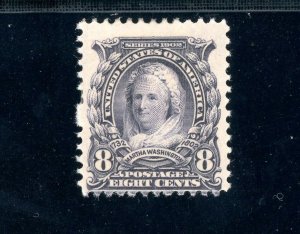 USAstamps Unused VF US Serie of 1902 Martha W. Scott 306 OG MHR 