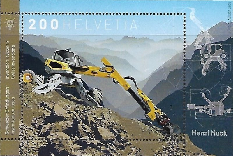 Switzerland # 1824 - Menzi Muck Excavator - SS - MNH.....{Y}