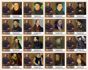 Martin Luther's reform 2023 year 16 stamps perforated  NEW