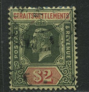 Straits Settlements KGV 1914 $2 used