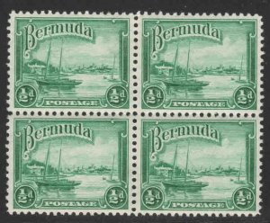 Bermuda #105 - Block of four ~ Hamilton Harbor ~ Mint, NH  (1936)