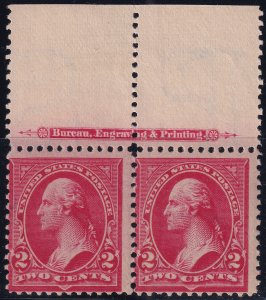 #279B Mint OG, Fine, Pair, imprint (CV $18) (CV $9 - ID45539) - Joseph Luft