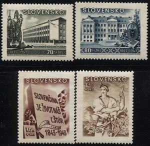 SLOVAKIA 1943  Sc B17-B20, Mint MNH VF  - Slovak Culture