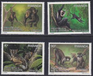 Rwanda # 1306-1309, Primates, Mint NH, 1/2 Cat