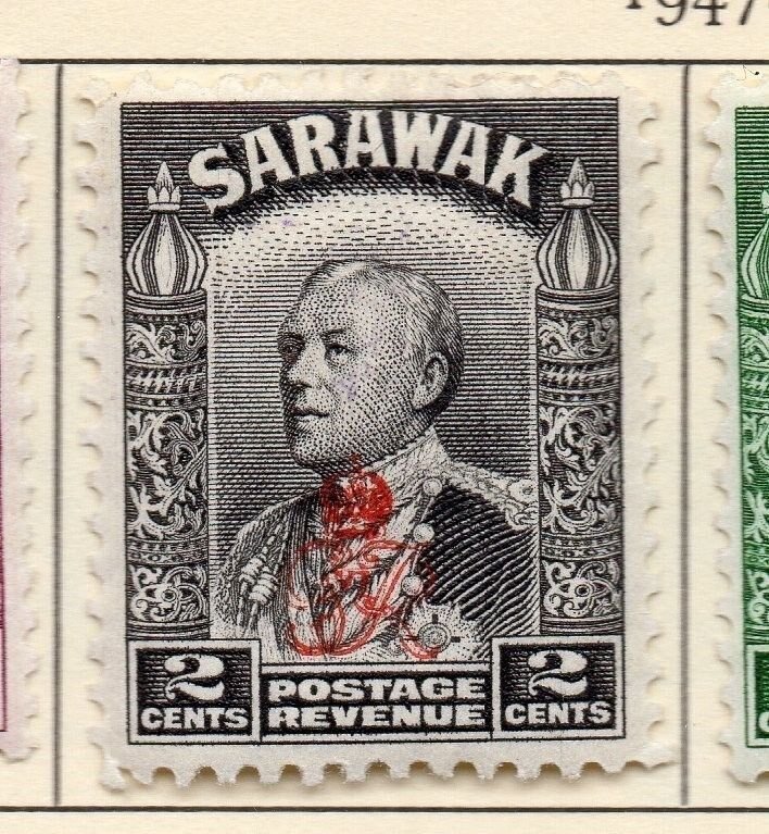 Sarawak 1947 Early Issue Fine Mint Hinged Optd 2c. 052018