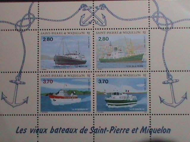 SAINT PIERRE & MIQUELON-1994-SC# 604 MODERN SHIPS MNH S/S- VERY FINE