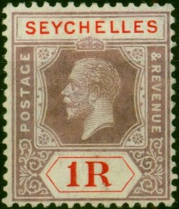 Seychelles 1921 1R Dull Purple & Red SG119 Good MM