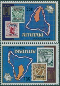 Aitutaki 1974 SG120-121 UPU set MLH