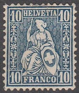 Switzerland #44 F-VF Unused  CV $625.00 (C6437)