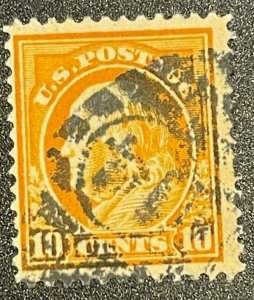 Scott#: 472 - Benjamin Franklin 10c 1916 used single stamp - Lot 9