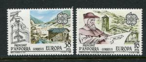 Spanish Andorra #153-4 MNH Europa 83