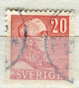 SWEDEN; 1939 early Gustav definitive issue fine used 20ore. value