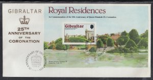 Gibraltar Scott 368a FDC - 1977 Silver Jubilee