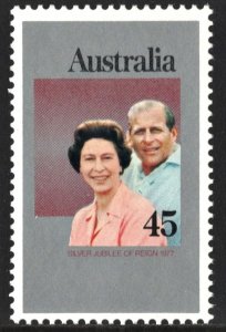 Australia SC#660 45¢ Queen Elizabeth II & The Duke of Edinburgh (1977) MNH