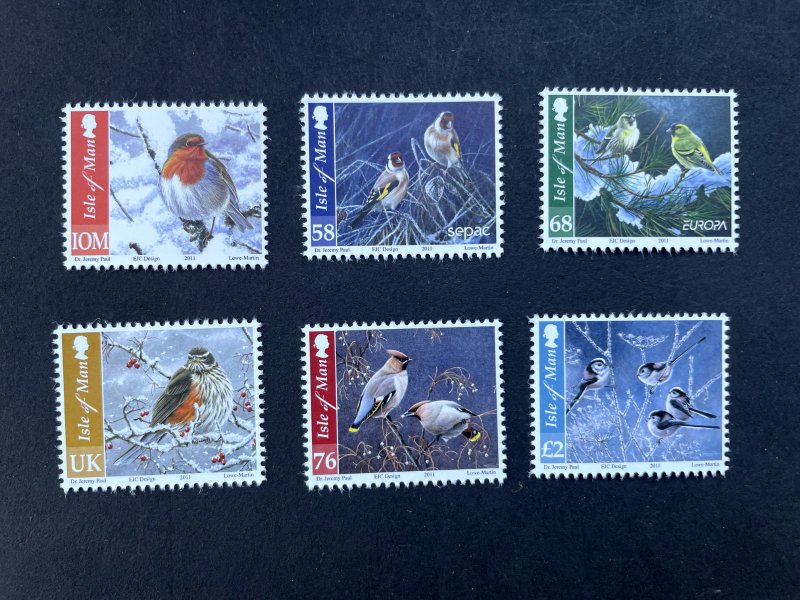 Isle of Man: 2011, Christmas, Birds in Winter, (SEAPAC),  MNH set