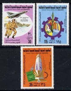 LIBYA - 1978 - Revolution, 9th Anniv - Perf 3v Set - Mint Never Hinged