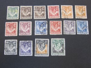 Northern Rhodesia 1938 Sc 25-7,29-41 FU