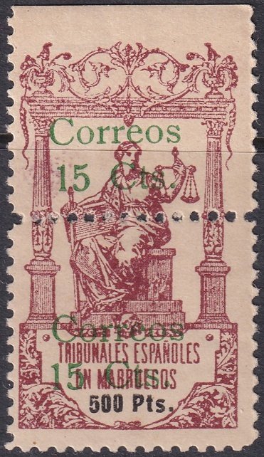 Spanish Morocco 1920 Sc 74 MLH* some streaky gum