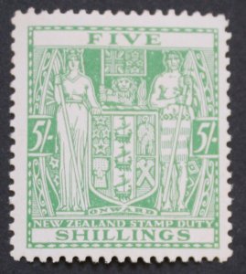 New Zealand 1950 Five Shillings Arms inverted wmk SG F195w mint