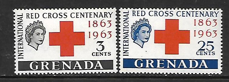 GRENADA, 191-192, MNH, RED CROSS CENTENARY