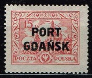 Port Gdansk 1926,Sc.#1K13 MLH Wawel Castle at Krakow - Type I