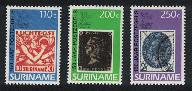 Suriname 150th Anniversary of the Penny Black 3v SG#1443-1445