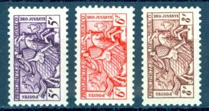 Monaco Sc# 328-330 MNH 1955 5fr-8fr Knight in Armor