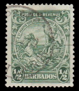 BARBADOS STAMP 1925. SCOTT # 166. USED. # 1