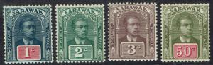 SARAWAK 1918 RAJA VYNER BROOKE RANGE TO 50C NO WMK