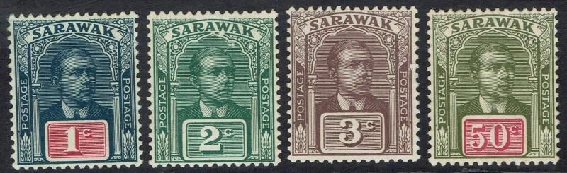 SARAWAK 1918 RAJA VYNER BROOKE RANGE TO 50C NO WMK