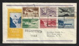 CANAL ZONE # C15-C20 Registered Complete Set FDC 7-15-1939 2019 SCV = $60.00++