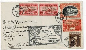 Philippines 1935 Manila cancel on Pan-American clipper first flight cover