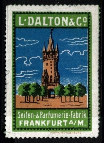 Vintage Germany Poster Stamp L. Dalton & Company Soap & Perfumery Factory