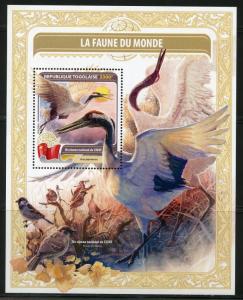 TOGO 2016  FAUNA OF THE WORLD  CHINA'S OFFICIAL  BIRD  S/S  MINT NH