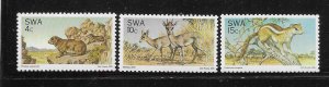 South West Africa 1976 Nature Protection Sc 391-393 MNH A2510