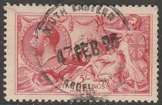 G.B. 174a, 5sh Seahorse. Used. F-VF. (305)