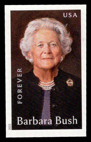 USA 6022a Mint (NH) Barbara Bush IMPERF Forever Stamp