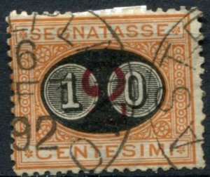 Italy Sc#J25 Used, 10c on 2c brn & brn lk, Postage Due - Numeral in Oval (1891)