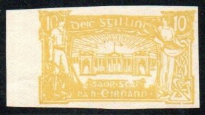 1922 Essay: O'L. M. & Boland 10/- lemon, marginal u/m mint.  Hib. E 156