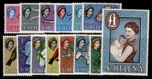 ST. HELENA QEII SG176-189, 1961-65 complete set, LH MINT. Cat £60.