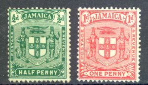 Jamaica Sc# 58-59 MH (b) 1906 Arms