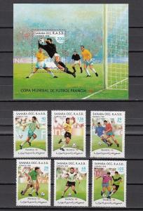 Sahara, 1998 issue. World Cup Soccer/Football set & s/sheet.