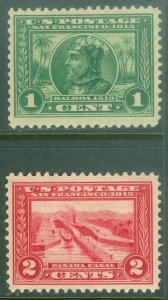 EDW1949SELL : USA 1913 Scott #397-98 Fine-Very Fine, Mint Never Hinged. Cat $70.