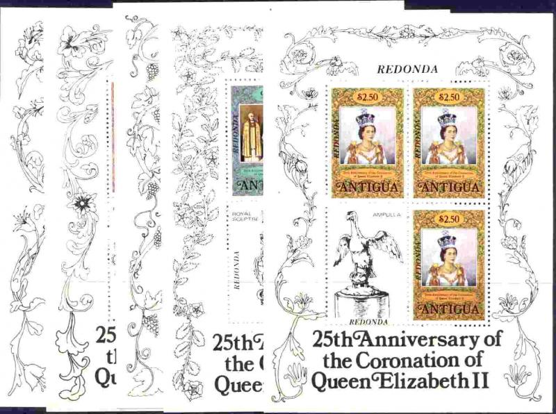 Redonda m/s's MNH Queen Mother 25th Anniversary of Coronation