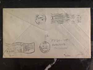 1929 Curacao First FLight airmail cover FFC to New York USA Via Canal Zone