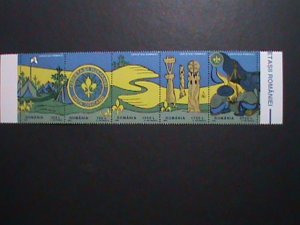 ROMANIA 1997 SC#4184a  ROMANIAN SCOUTS WITH SCOUT LOCO MNH-VERY FINE